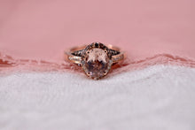 Load image into Gallery viewer, LeVian 14K Rose Gold Morganite &amp; Chocolate Diamond Ring
