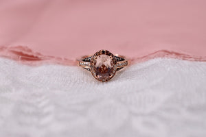 LeVian 14K Rose Gold Morganite & Chocolate Diamond Ring