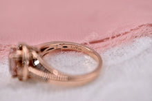 Load image into Gallery viewer, LeVian 14K Rose Gold Morganite &amp; Chocolate Diamond Ring
