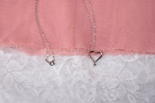 Load image into Gallery viewer, 10K White Gold/Platinum Vintage Diamond Heart Pendant/Necklace
