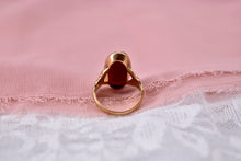 Load image into Gallery viewer, Vintage 10K Rose Gold Art Nouveau Carnelian Cameo Ring
