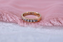 Load image into Gallery viewer, Vintage 14K Yellow Gold Channel Set Diamond Wedding Band
