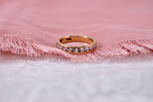Load image into Gallery viewer, Vintage 14K Yellow Gold Channel Set Diamond Wedding Band
