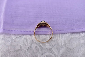 Vintage 14K-18K Yellow Gold Art Deco Old European Cut Diamond Engagement Ring