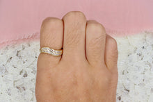 Load image into Gallery viewer, Vintage 14K Yellow Gold Double Row Diamond Wedding Band
