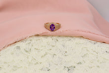 Load image into Gallery viewer, Reserved Listing 14K Yellow Gold Levian Oval Amethyst and Diamond Ring

