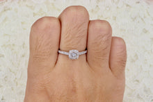 Load image into Gallery viewer, 14K White Gold Princess Cut Diamond Halo Engagement Ring
