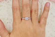 Load image into Gallery viewer, 14K White Gold Princess Cut Diamond Halo Engagement Ring

