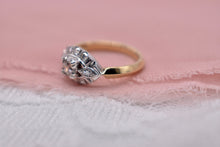 Load image into Gallery viewer, Custom Made Art Deco 14K White and Yellow Gold Old European Cut Diamond Ring
