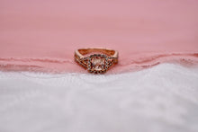 Load image into Gallery viewer, LeVian 14K Rose Gold Cushion Halo Morganite &amp; Twist Diamond Ring
