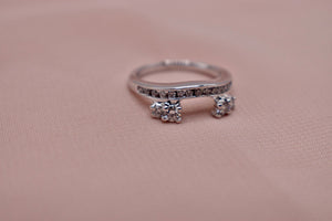 Reserved Listing First Payment 14K White Gold Vintage Diamond Enhancer Wrap