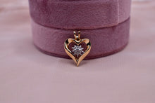 Load image into Gallery viewer, 10K Yellow Gold Heart Vintage Pendant Charm
