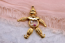 Load image into Gallery viewer, Authentic 18K Yellow Gold Chopard Animated Moveable Clown Pendant/Charm
