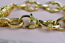 Load image into Gallery viewer, Reserved Listing Fourth Payment Genuine Judith Ripka Statement 18K Solid Yellow Gold Diamond Link Bracelet
