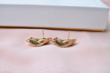 Load image into Gallery viewer, 14K Yellow Gold Vintage Double Overlapping Twist Earrings
