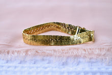 Load image into Gallery viewer, Vintage 18K Yellow Gold Fancy Heavy Solid Mesh Bracelet
