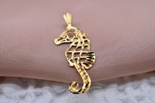 Load image into Gallery viewer, Vintage 14K Yellow Gold Cut Out Seahorse Pendant
