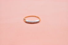 Load image into Gallery viewer, Vintage 14K Yellow and White Gold Art Deco Single Cut Diamond Wedding Band
