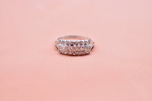 Load image into Gallery viewer, Vintage Art Deco 14K White Gold Rectangle Halo Diamond Engagement Ring
