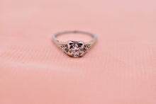 Load image into Gallery viewer, Vintage 18K White Gold Art Deco Old European Diamond Engagement Ring
