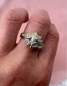 Reserved Listing Custom Design for 14K Yellow Gold Vintage Marquise Diamond Ring