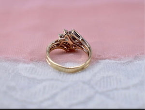 Reserved Listing Custom Design for 14K Yellow Gold Vintage Marquise Diamond Ring